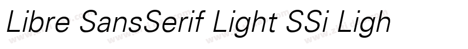 Libre SansSerif Light SSi Light Italic字体转换
